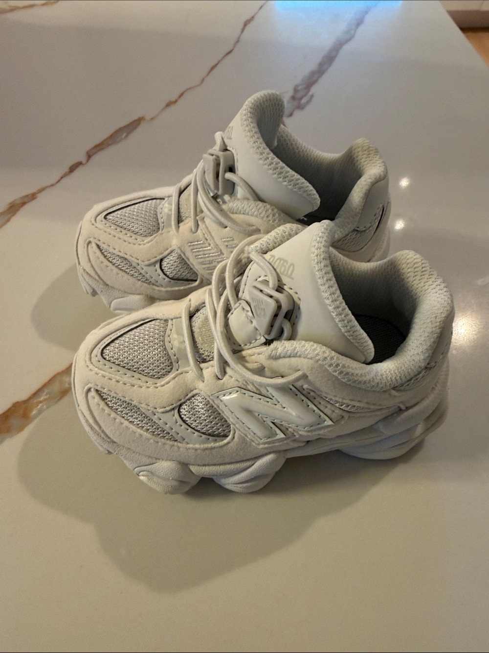 New Balance Little Kids White Athletic Sneakers